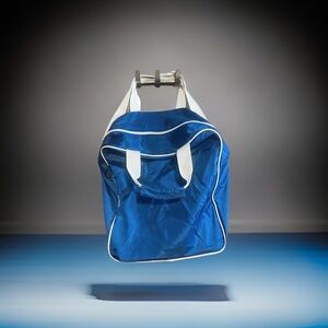 Vintage QPS Sport Blue and White Tote Bag.